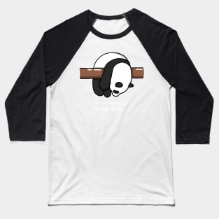 Lazy Panda On Energy Saving Mode Baseball T-Shirt